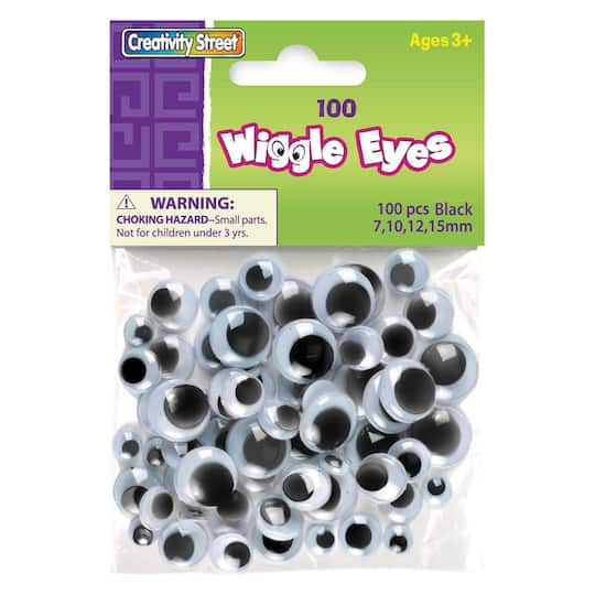 Creativity Street® Black Assorted Size Wiggle Eyes, 6 Packs